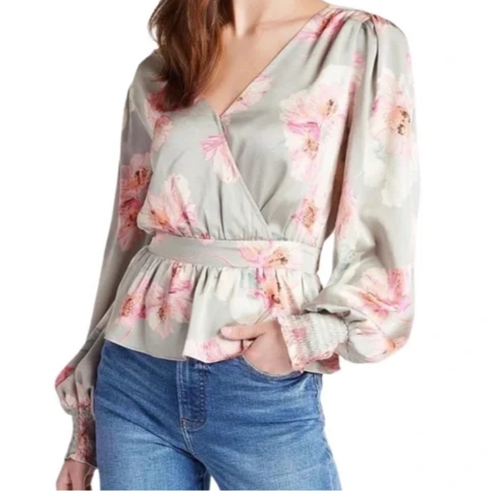 Express bohemian floral long sleeve‎ blouse